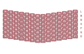 E구역 무대 좌석 배치도