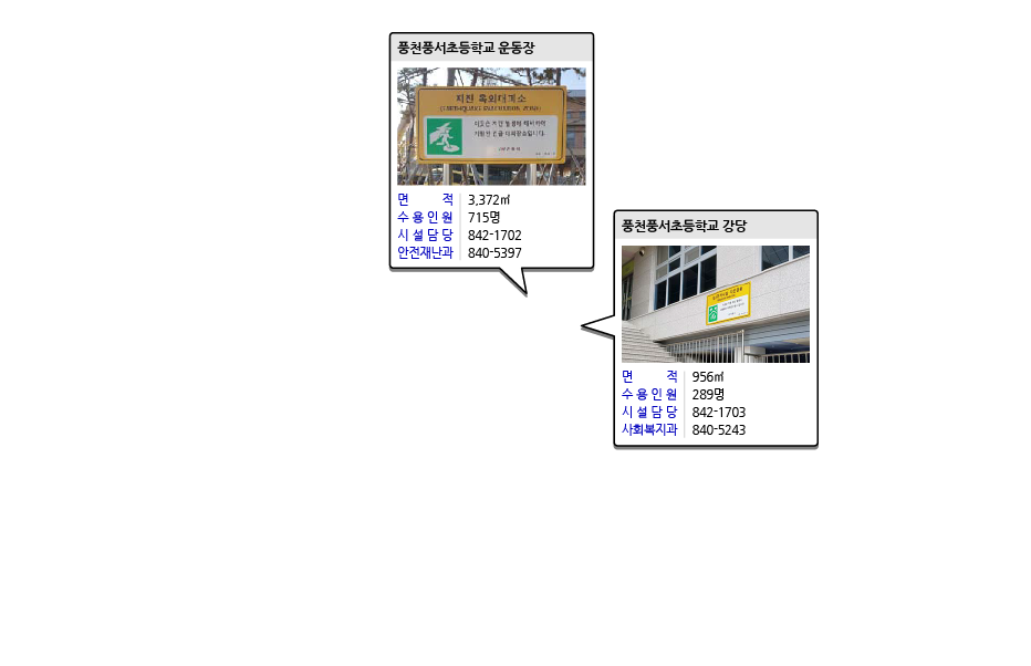 대피소 상세보기 정보